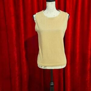 BUNDLE SALE!  BOB MACKIE STUDIO Gold Sparkle Sleeveless Top Size M